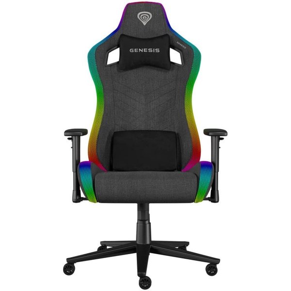 Cadeira Gaming Genesis Trit 660 RGB 150 kg Assento Acolchoado Noir