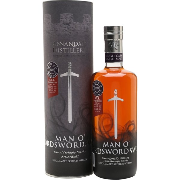 Annandale 2017 / STR Cask 367 / Peated Man O'Sword Lowland Whisky