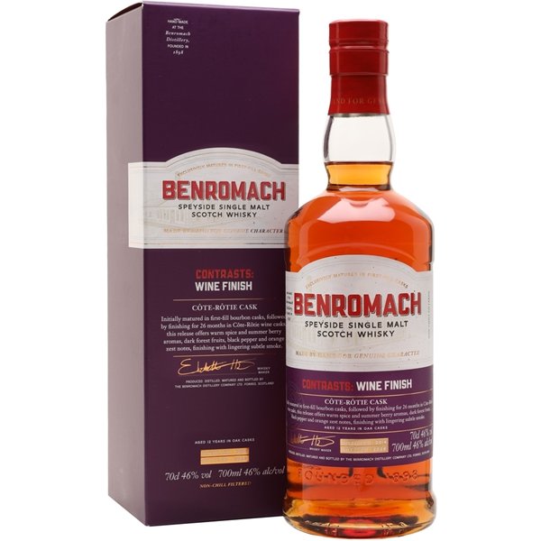 Benromach Contrasts 2014 / 12 Year Old / Cote Rotie Cask Speyside Whisky