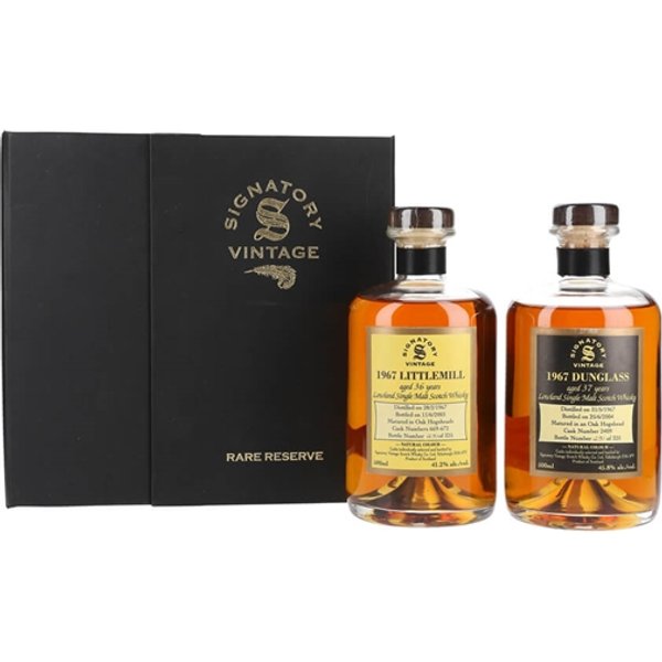 Dunglass 1967 + Littlemill 1967 Lowland Single Malt Scotch Whisky