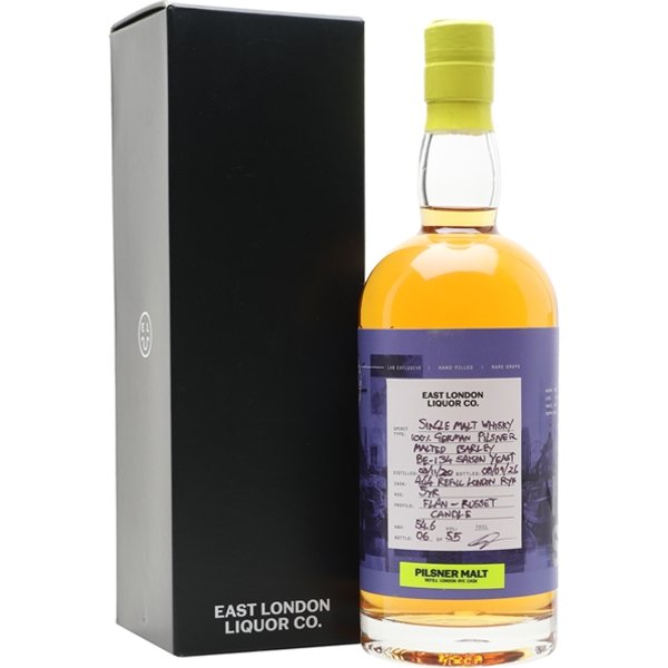 East London Liquor Co Pilsner Malt 2020 / 5 Year Old / Rye Whisky Cask English Whisky