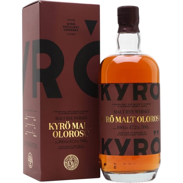 Kyro Oloroso Malt Rye Whisky Finnish Single Malt Rye Whisky