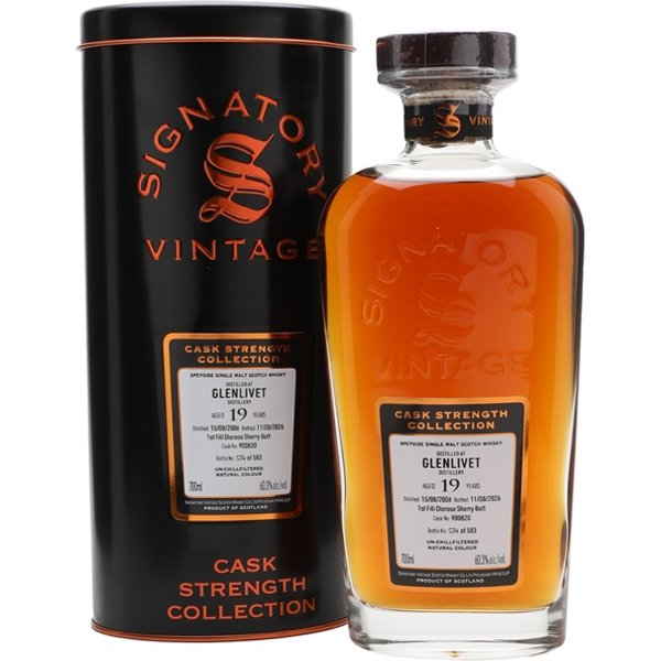 Glenlivet 2006 / 19 Year Old / Signatory Cask Strength #900820 Speyside Whisky