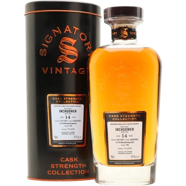 Inchgower 2011 / 14 Year Old / Cask 106 / Signatory Cask Strength Speyside Whisky