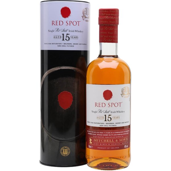Red Spot 15 Year Old Irish Whiskey Single Pot Still Irish Whiskey