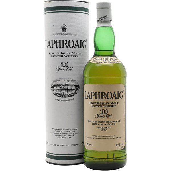 Laphroaig 10 Year Old / Bot.1990s / Post Royal Warrant Islay Whisky