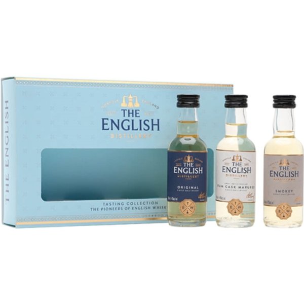 The English Original, Smokey, Rum Cask Miniature Gift Set / 3x5cl English Whisky