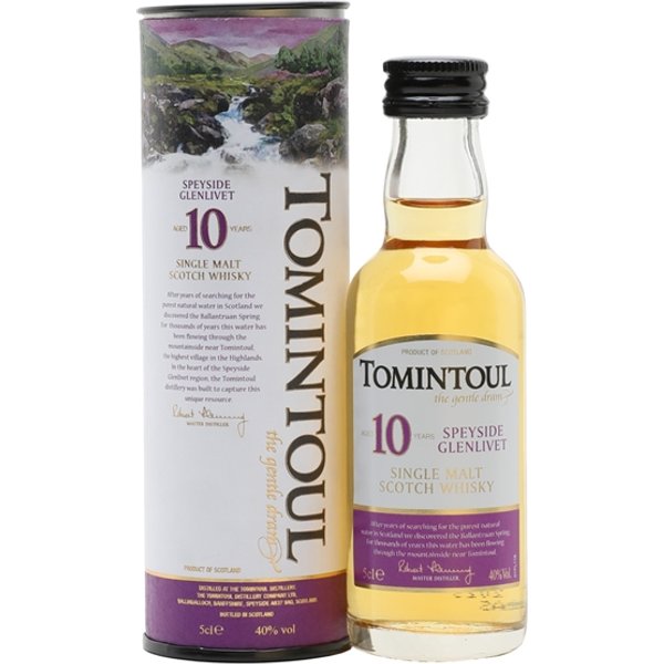 Tomintoul 10 Year Old / Miniature Speyside Single Malt Scotch Whisky