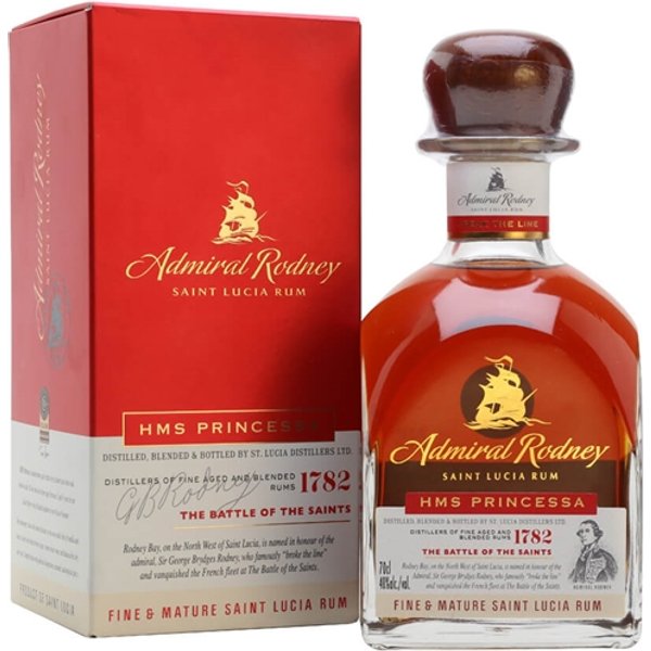Admiral Rodney HMS Princessa Rum Single Traditional Column Still Rum