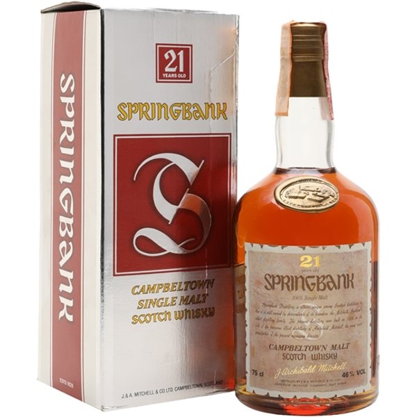 Springbank 21 Year Old / Dumpy Bottle / Bot.1980s Campbeltown Whisky