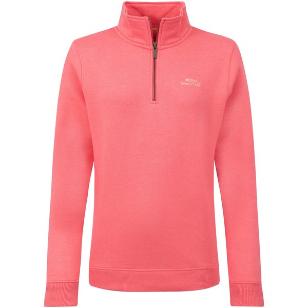 Weird Fish Avery 1/4 Zip Sweatshirt Flamingo Size 22