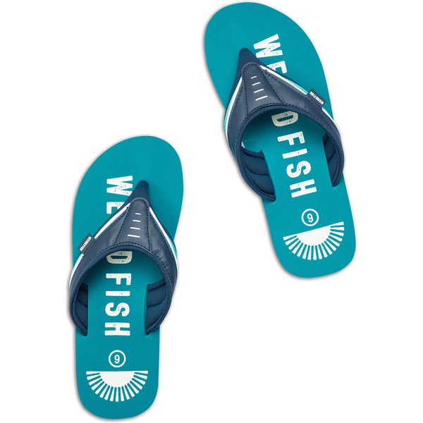 Weird Fish Columbus Branded Flip Flops Deep Teal Size 11