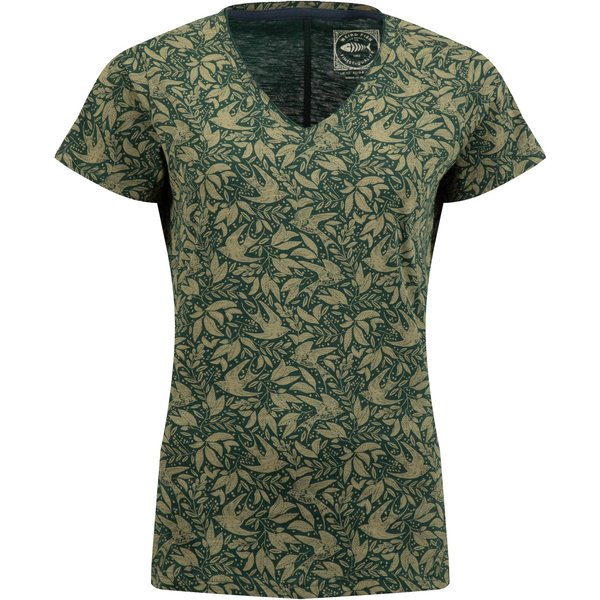 Weird Fish Merica Printed Jersey T-Shirt Cypress Green Size 10
