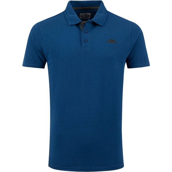 Weird Fish Miles Pique Polo Shirt Estate blue Size 4XL