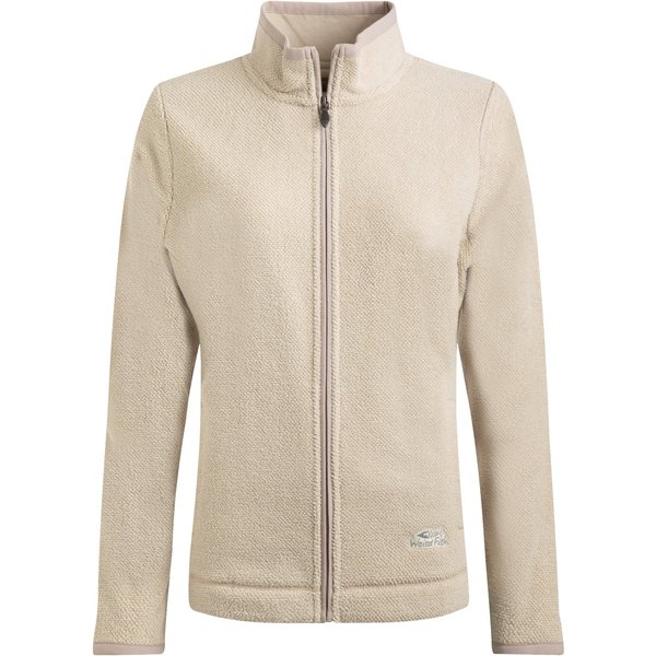 Weird Fish Cheryl Textured Full Zip Fleece Oatmeal Size 10
