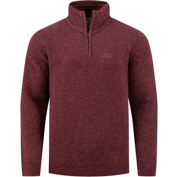 Weird Fish Altwood 1/4 Zip Jumper Garnet Size 2XL