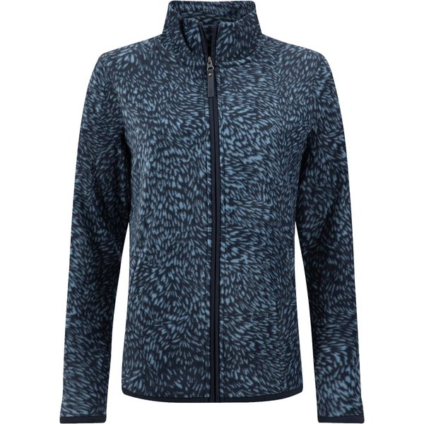 Weird Fish Rochelle Full Zip Printed Microfleece Mid Blue Size 10