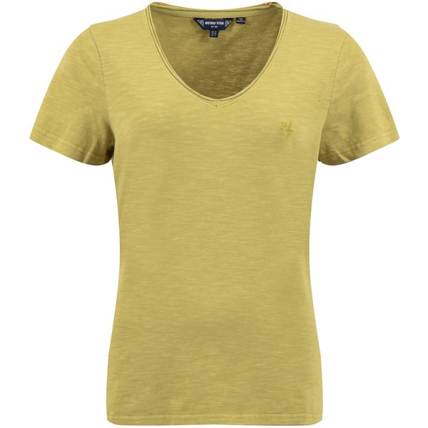 Weird Fish Hailey V-Neck T-Shirt Tarragon Size 10