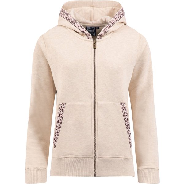 Weird Fish Evrett Full Zip Hoodie Sweatshirt Mocha Size 10