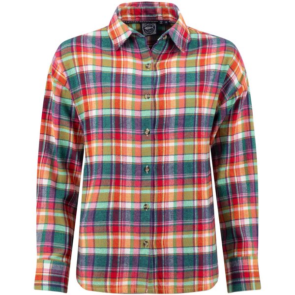 Weird Fish Corin Brushed Check Shirt Foxglove Size 12