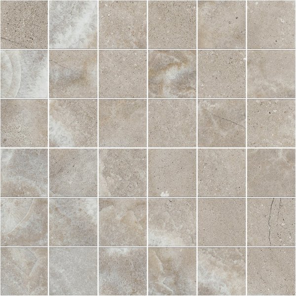 Carrelage sur Trame Effet Mosaïque Travertin 30x30 Cross