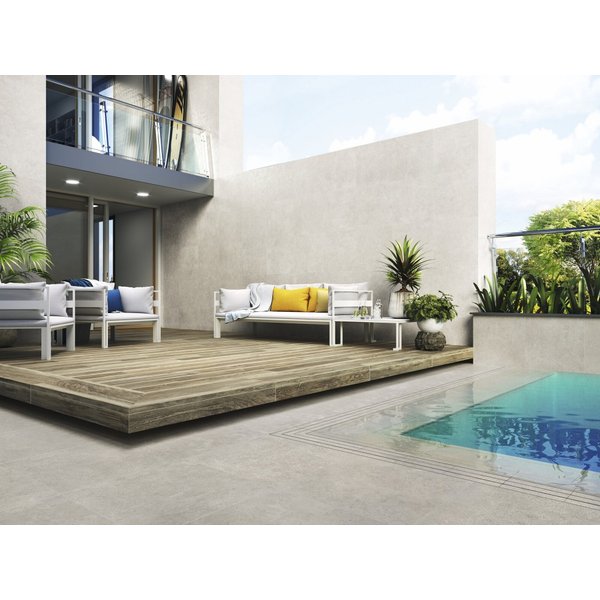 Carrelage Effet Ciment Taupe 60x60 Antidérapant R11 Wabi Sabi