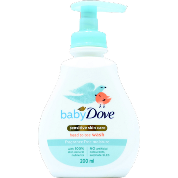 Dove Baby Sensitive Skin Moisture Head To Toe Wash - 200 ml