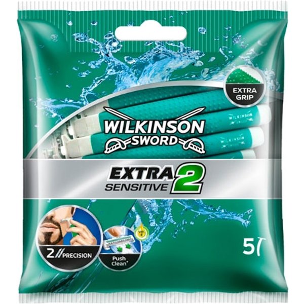 Wilkinson Sword Extra Sensitive 2 raschietti usa e getta - 5 pezzi