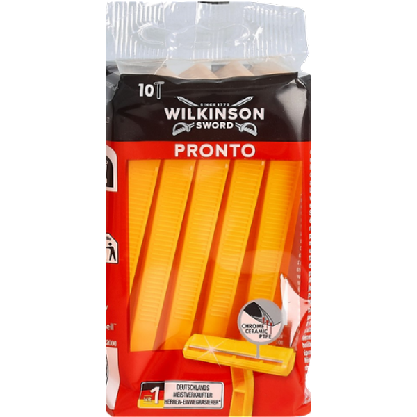 Wilkinson Sword Pronto Single-Blade Disposable Razors - 10 pcs