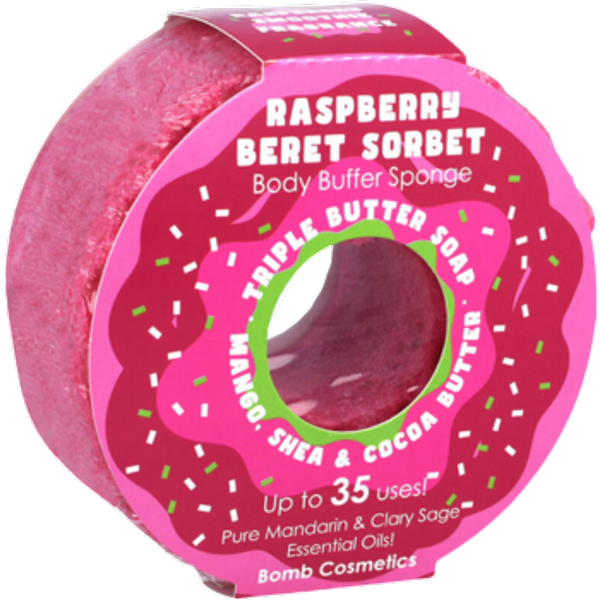 Bomb Cosmetics Spugna esfoliante per il corpo Raspberry Beret Sorbet