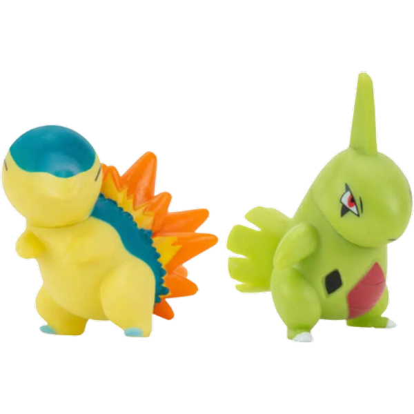 Figurina da battaglia Pokémon Larvitar e Cyndaquil