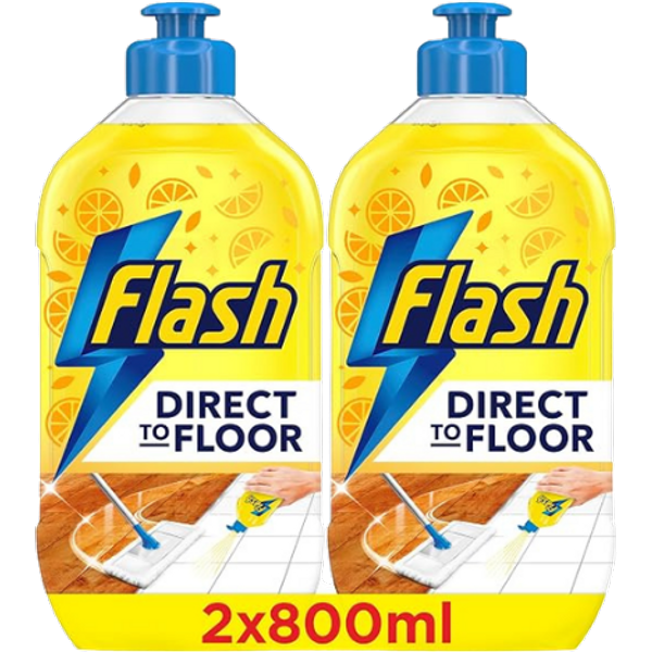 Flash Direct to Floor Fresh Lemon Zest Detergente Multiuso per Pavimenti Confezione Doppia - 800 ml - 2 Pcs