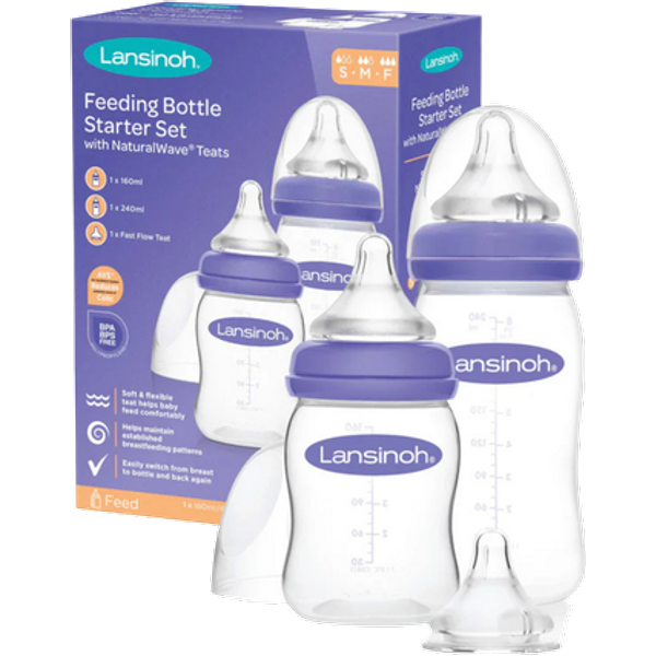 Set iniziale di biberon Lansinoh – 3 pezzi