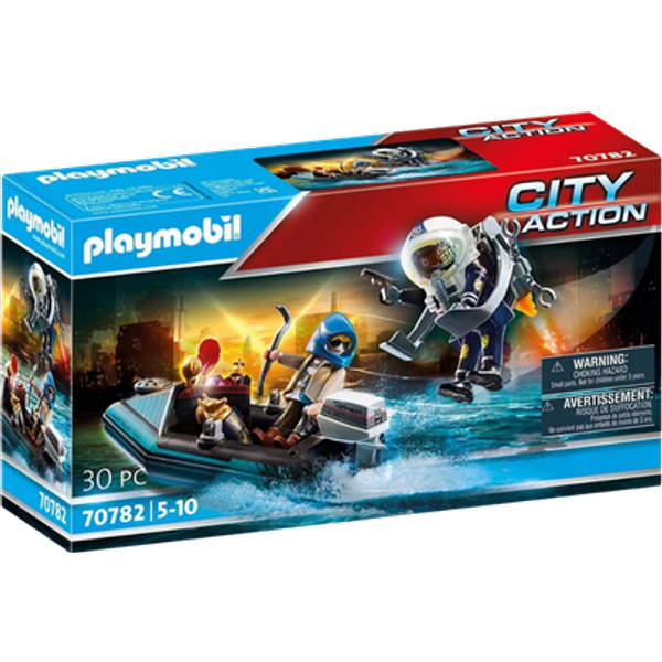 Playmobil City Action: Jetpack della polizia con barca