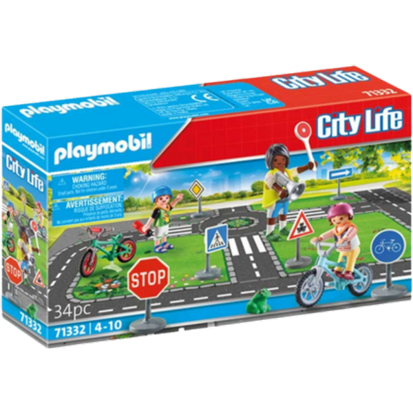 Playmobil City Life Set di gioco "Educazione stradale a scuola"
