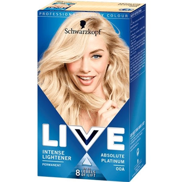 Tinta permanente per capelli Schwarzkopf Live - 00A Absolute Platinum