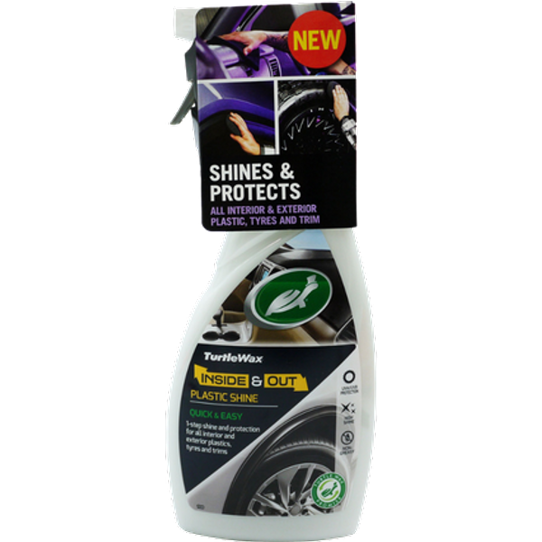 Turtle Wax Spray detergente lucidante per plastiche Inside & Out – 500 ml