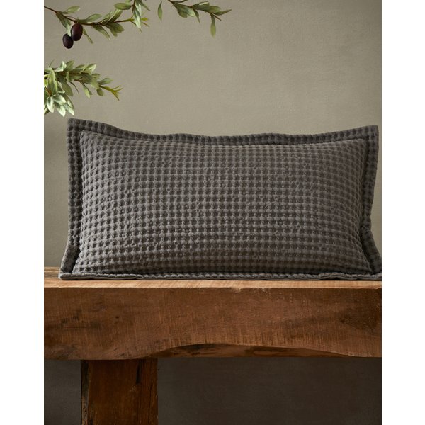 Pineapple Elephant Jaipur Waffle Cushion Grey 30x50cm