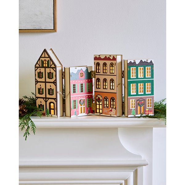 Lit Folding Wooden Street Scene