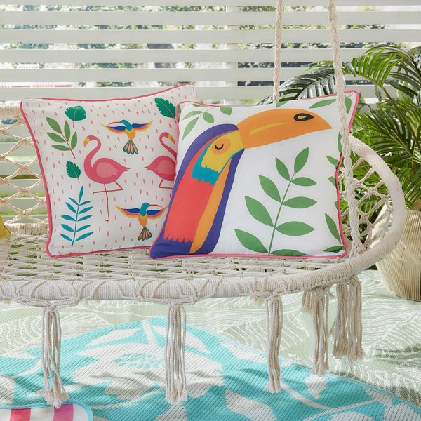Fusion Tropical Flamingo Outdoor Cushion