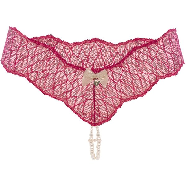 Bracli | Sydney Dubbele Parel String Rood | Luxe Lingerie Maat Plus