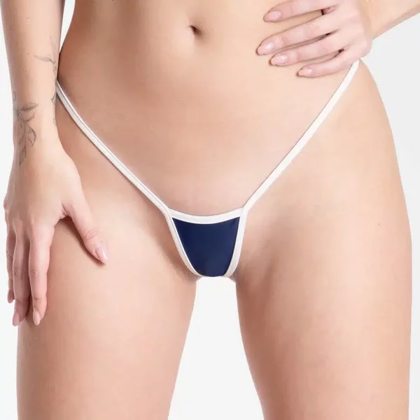 Lucky Cheeks | Bikini Contour Navy Blue - Micro T-String Maat XS