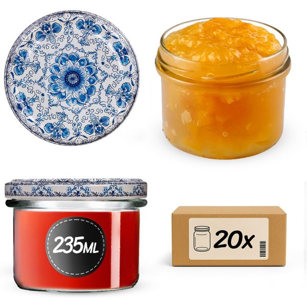 Słoiki na przetwory Tartu 235ml fi 82 mm 20szt + wieczko Ceramics 2