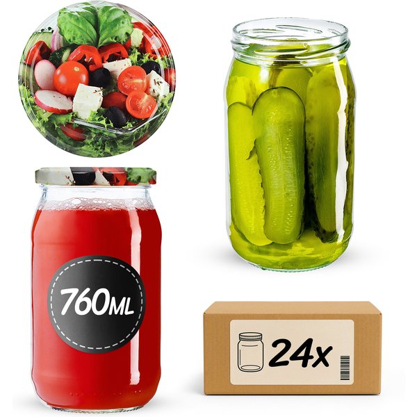 Słoiki Niva 760ml 24szt fi 82 mm + wieczka "Mix Warzyw"