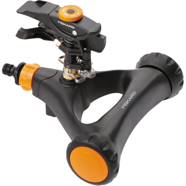 Fiskars 1023656 Zraszacz pulsacyjny metalowy na kółkach