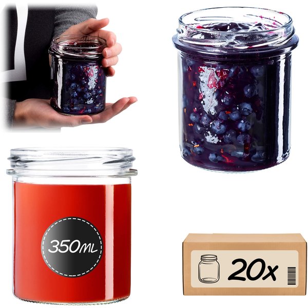 Słoiki na przetwory Avila 350ml 20szt fi 82 mm bez wieczka
