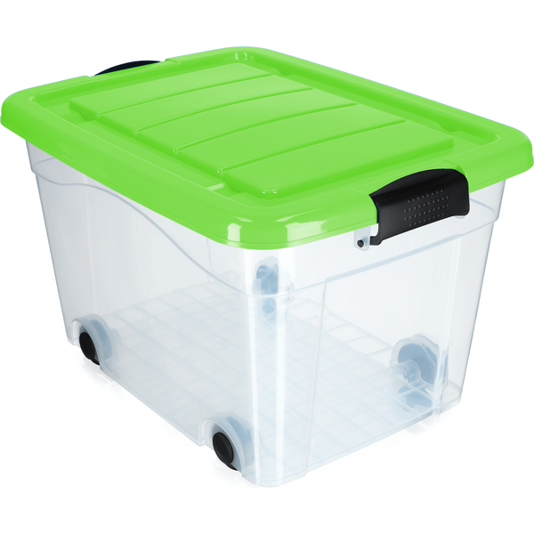 Plastikowy pojemnik na kółkach Vado 40L, zielony