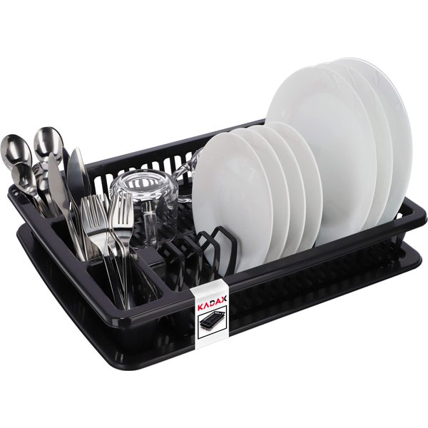 Suszarka do naczyń Jelsi 46 cm z ociekaczem, antracyt