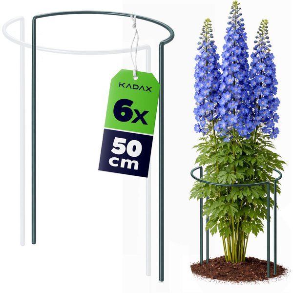 Podpora ogrodowa Mahet półkole 50 cm stalowa zielona 6 szt.