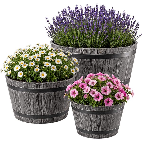 Donica na kwiaty Sori 30, 40, 50 cm, ciemny szary